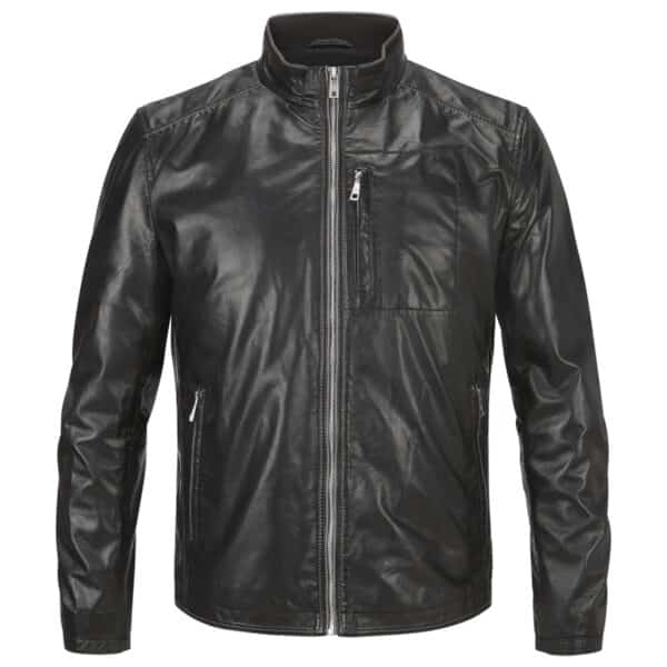 JUMP Leather Jacket - Black