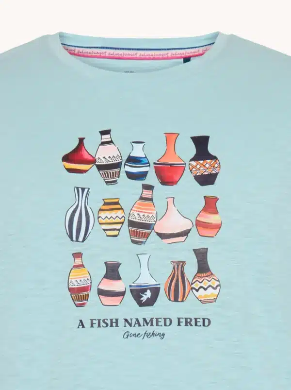 A Fish Named Fred - T-Shirt - Vase - Light Blue - Image 2