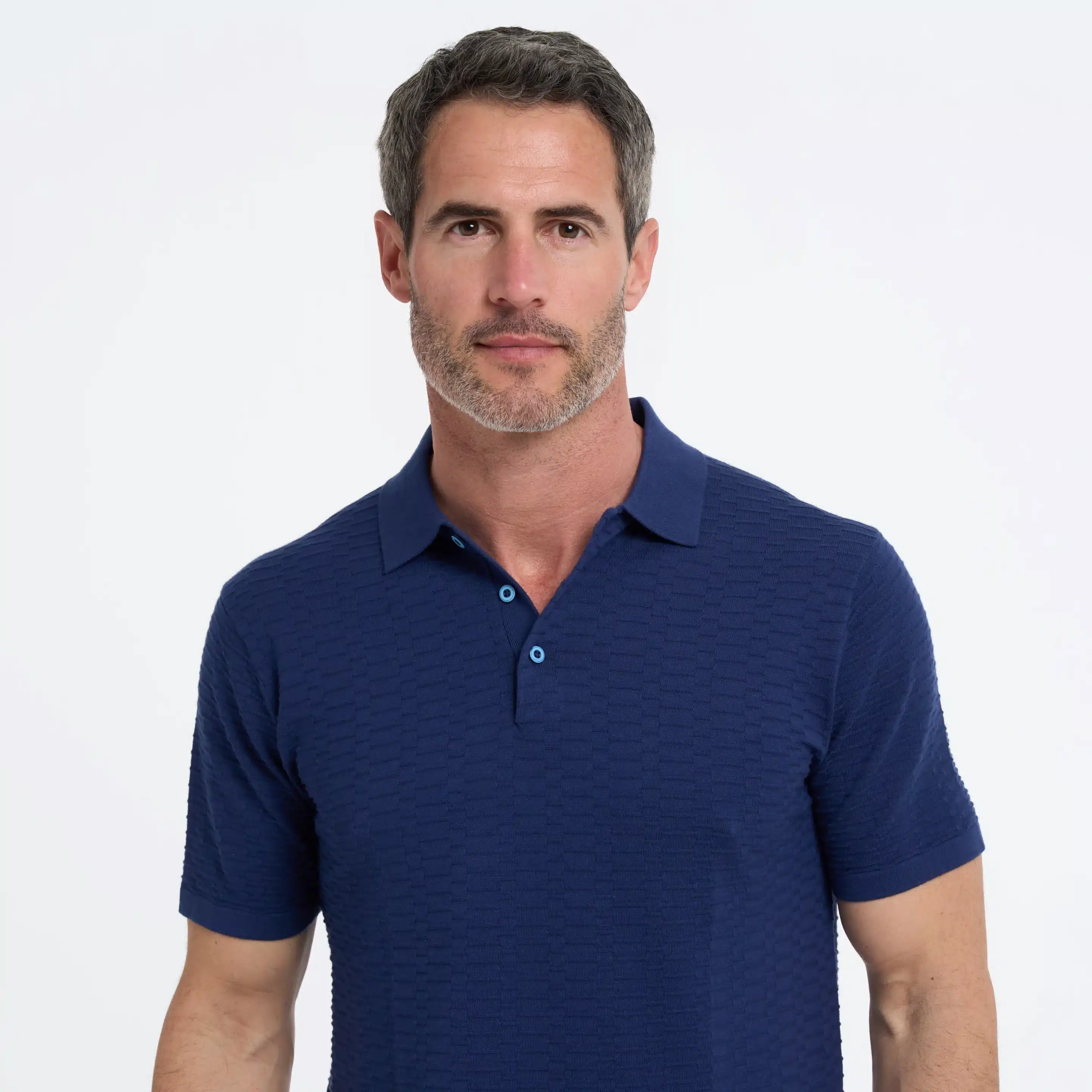 R2 Amsterdam - Textured-knit Cotton Polo - Image 2