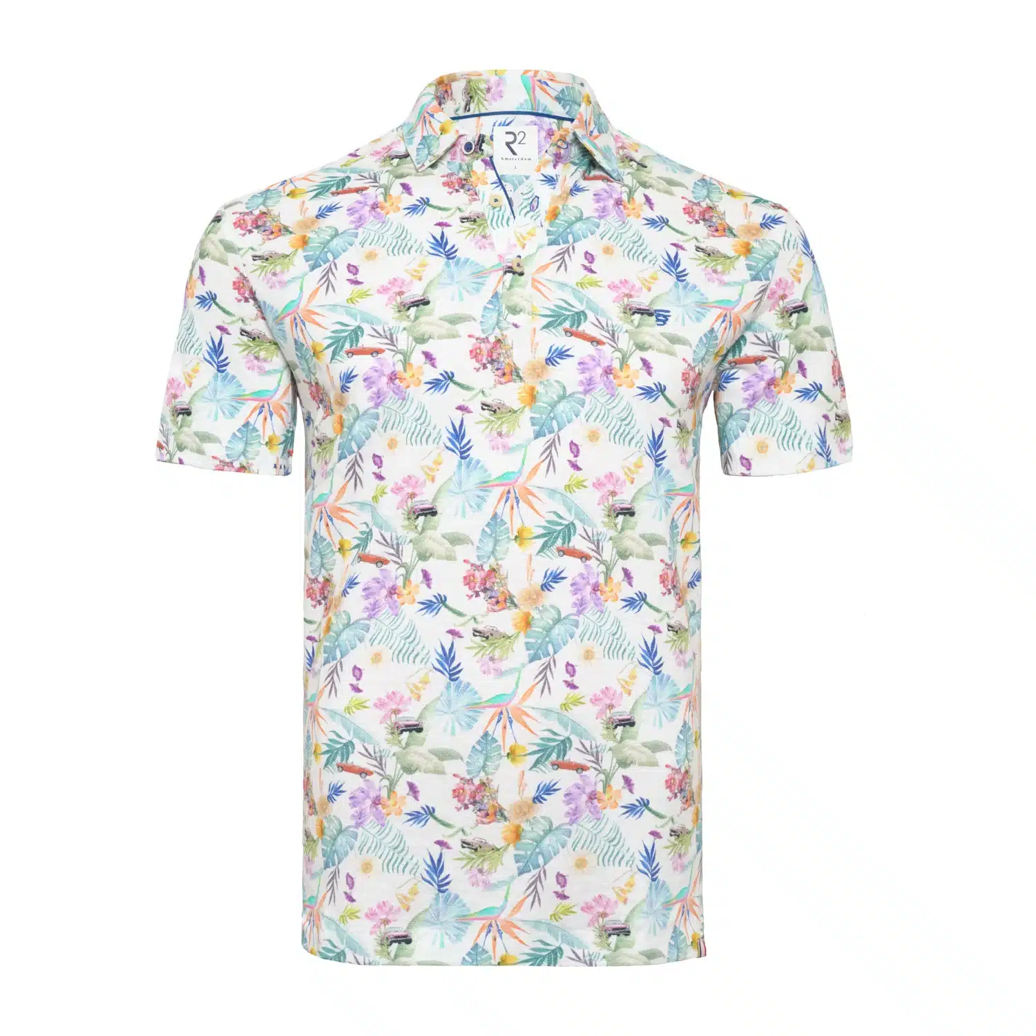 R2 Amsterdam - Floral Print Polo