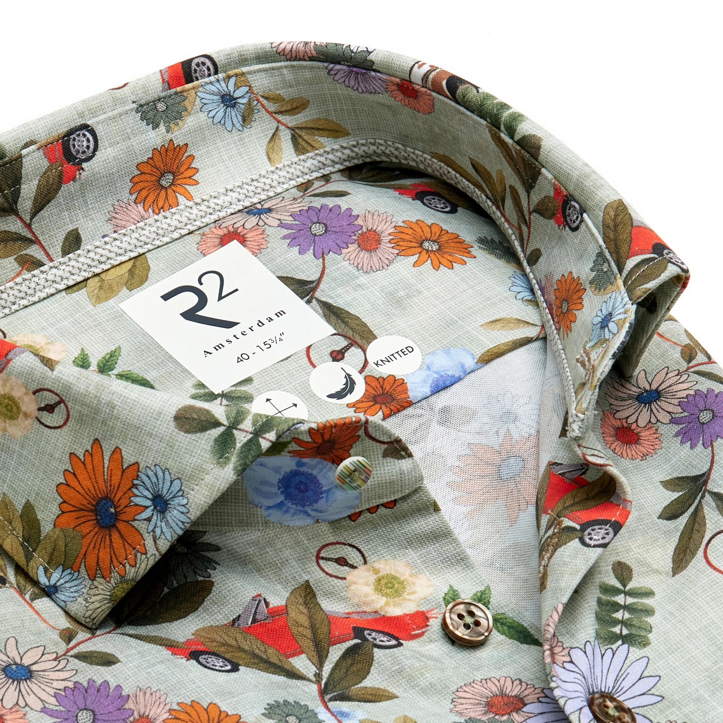 R2 Amsterdam - Travel shirt floral print - Image 4