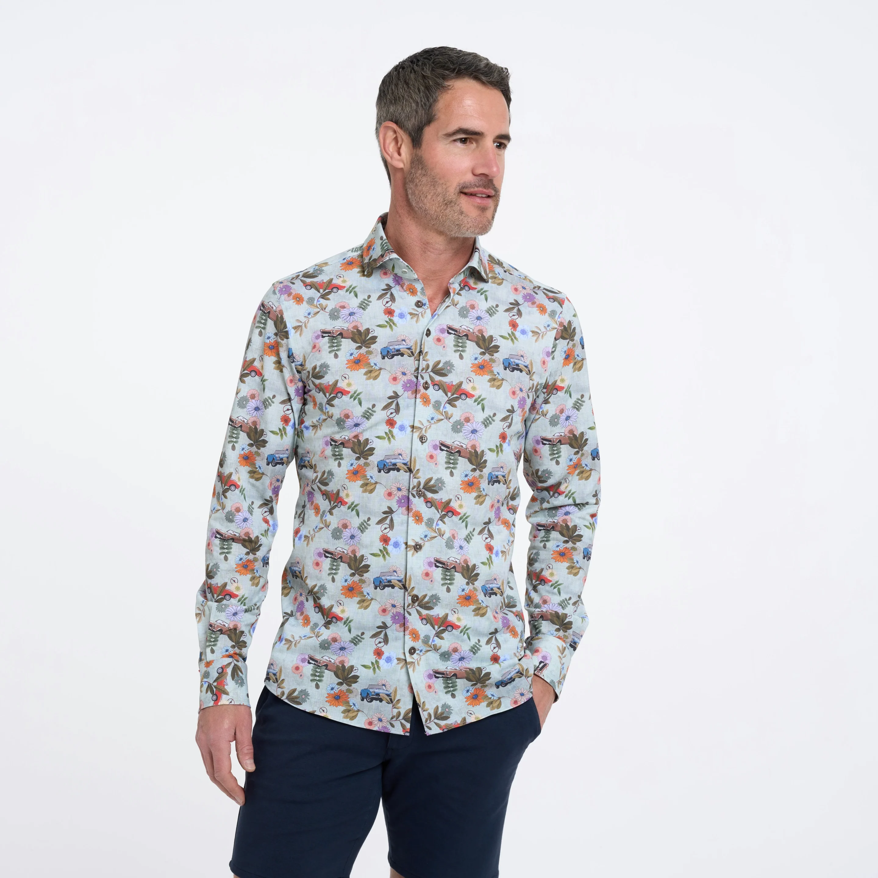 R2 Amsterdam - Travel shirt floral print - Image 2