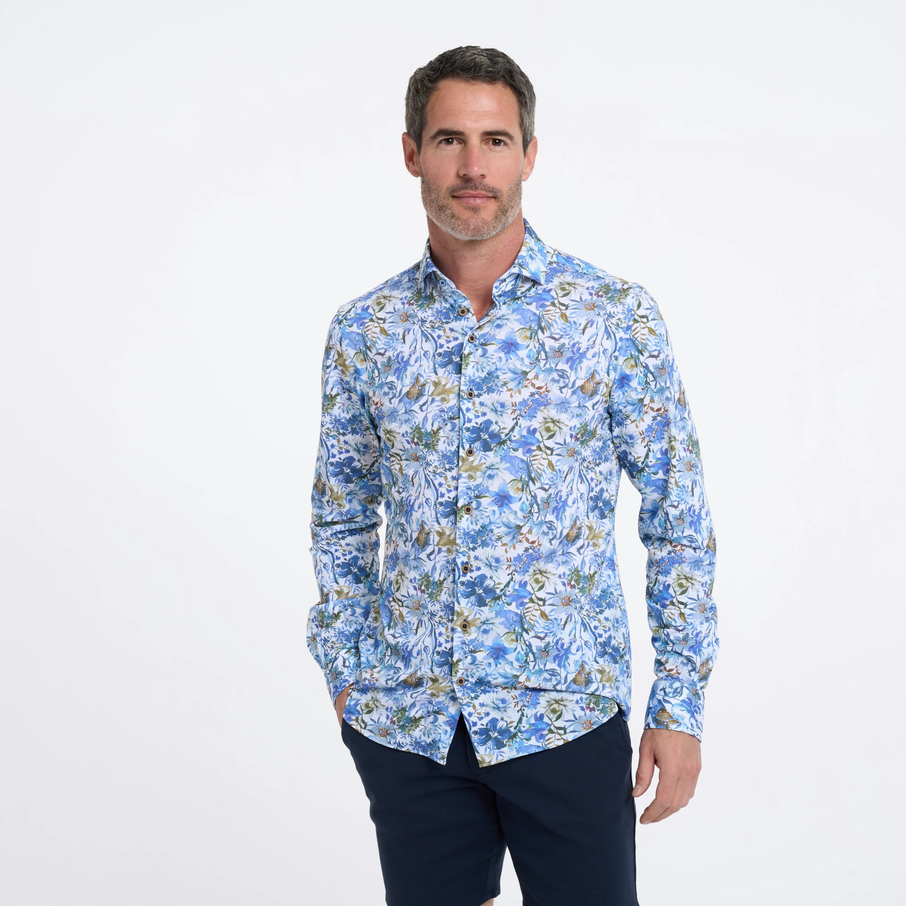 R2 Amsterdam - Travel shirt floral print - Image 2