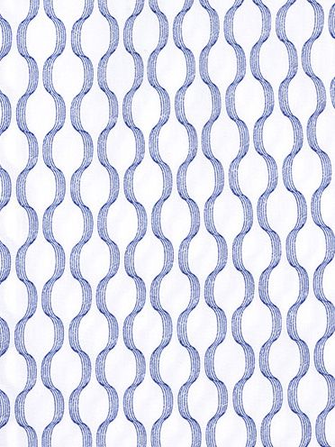 R2 Amsterdam - Poplin Shirt Print Blue - Image 3