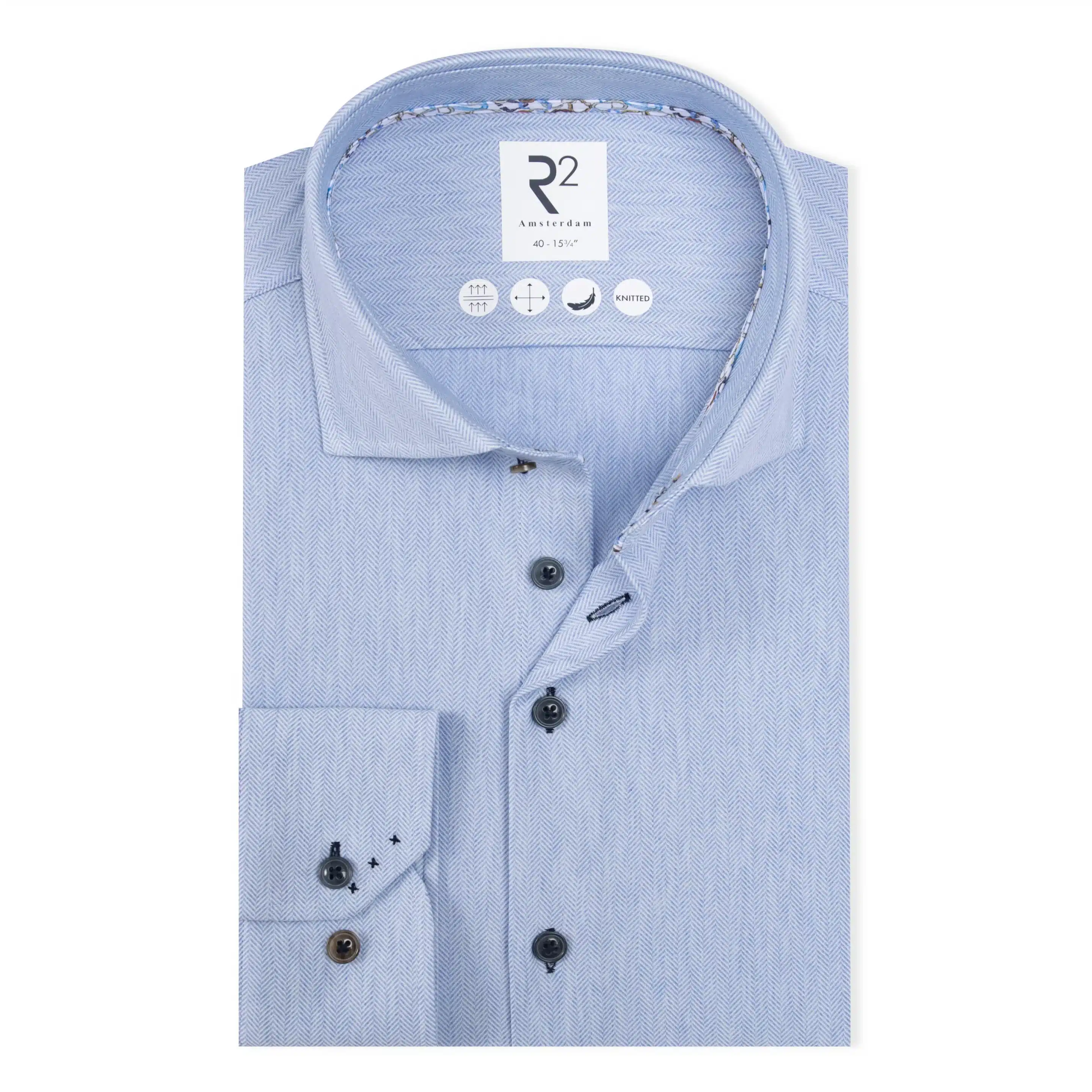 R2 Amsterdam - Travel Shirt Herringbone