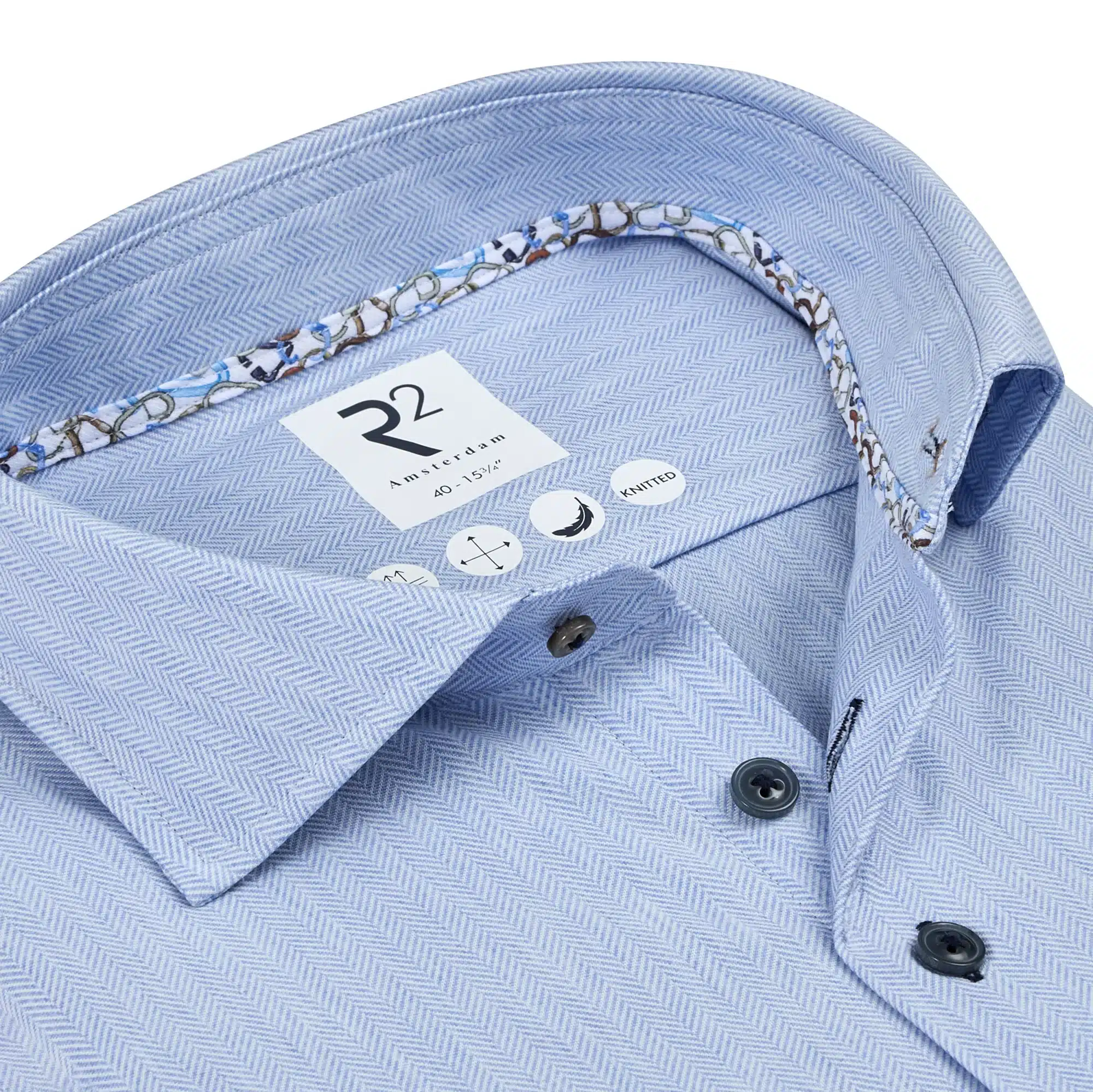 R2 Amsterdam - Travel Shirt Herringbone - Image 4