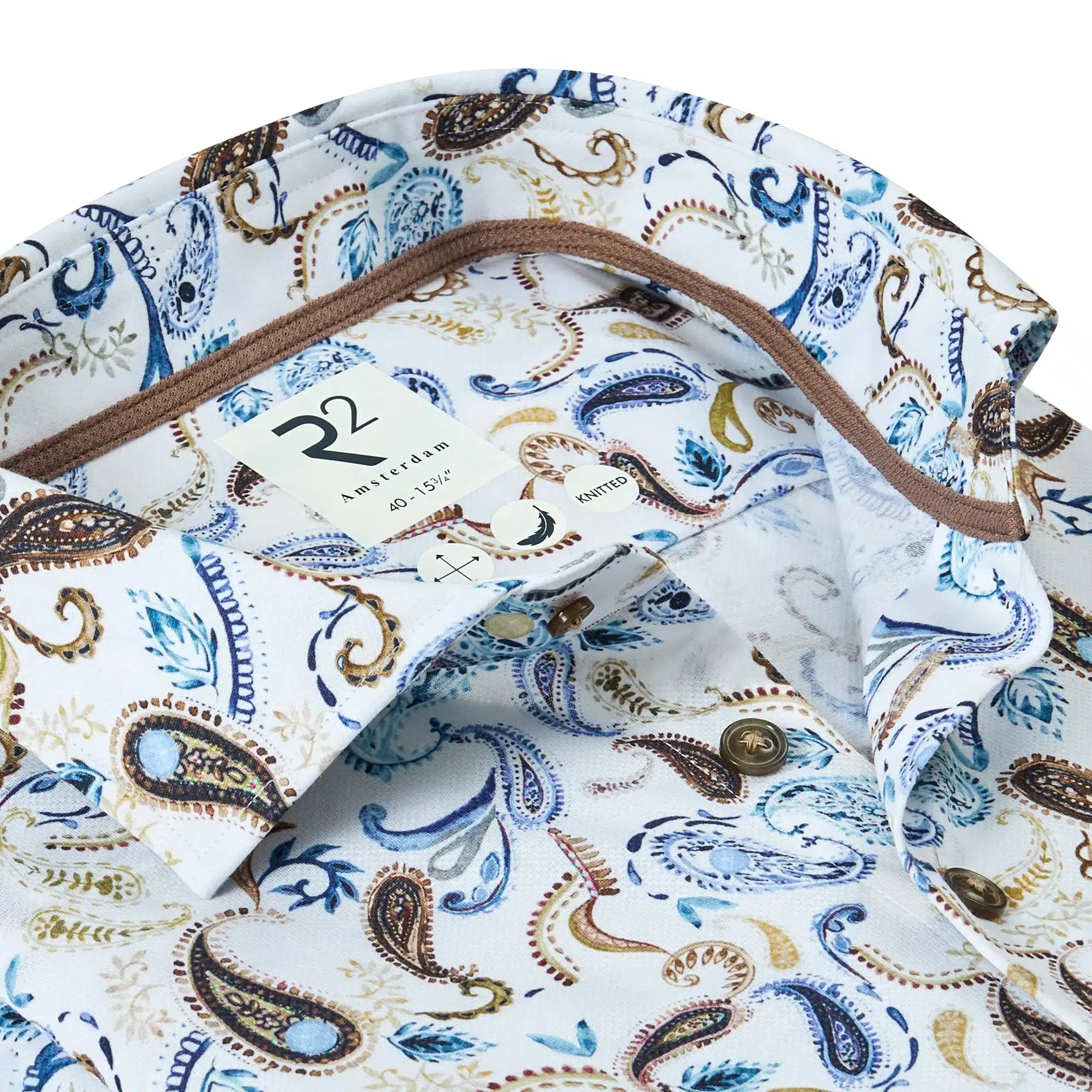 R2 Amsterdam - Travel Shirt Paisley Print - Image 5