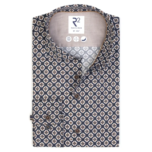 R2 Amsterdam - Printed Stretch Shirt