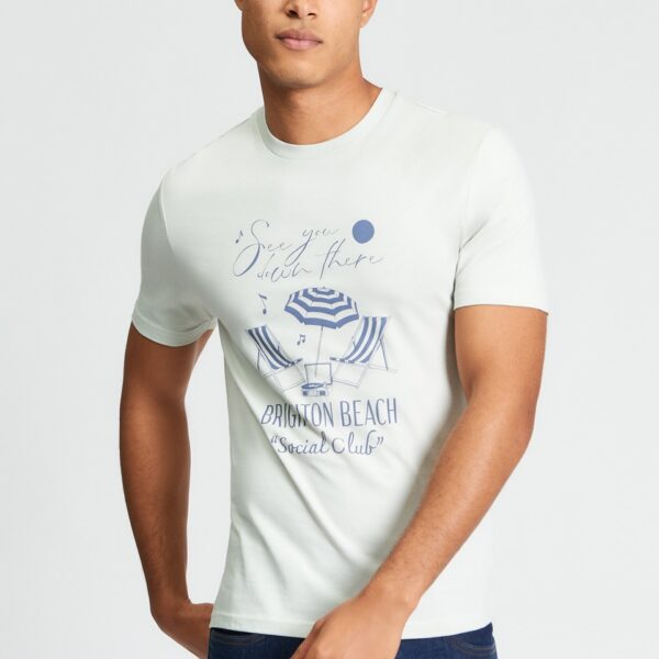 Ben Sherman - Brighton Beach Social Club - Blue Grey