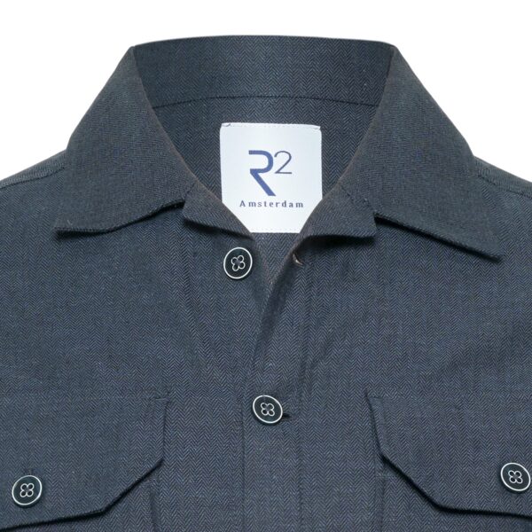 R2 Amsterdam – Linen Cotton Overshirt – Navy