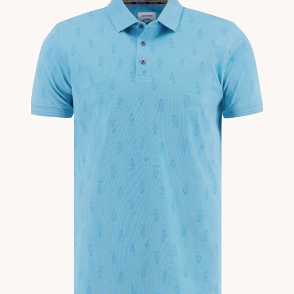 A Fish Named Fred – Polo – Fish Aqua Blue