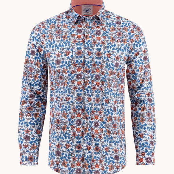 A Fish Named Fred Shirt Art Nouveau Cobalt