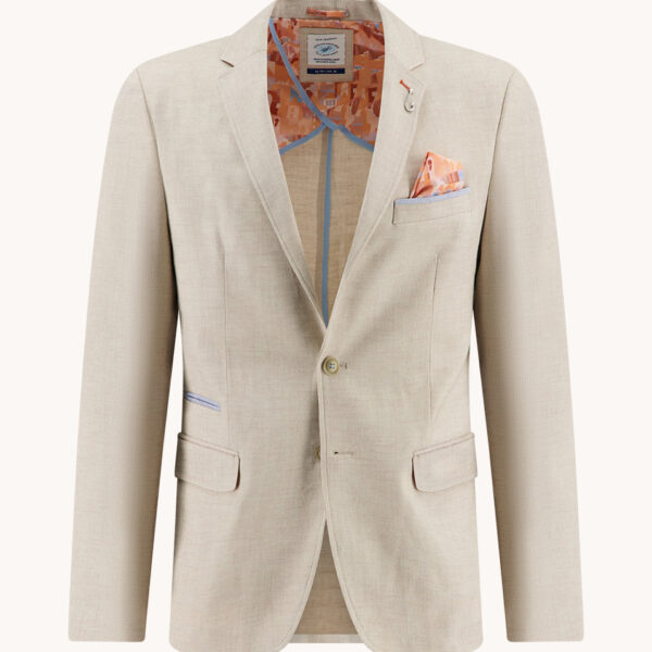 A Fish Named Fred Blazer Linen Look Sand