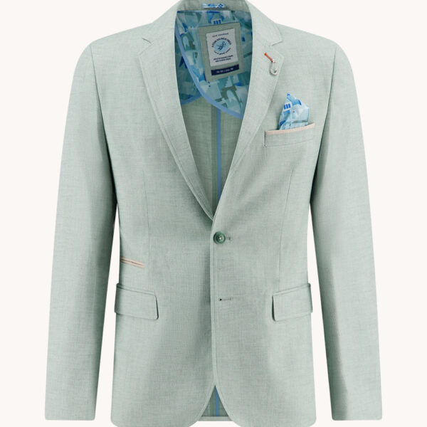 A Fish Named Fred Blazer Linen Look Thyme