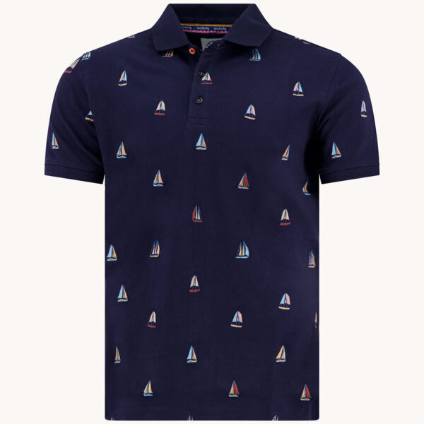 A Fish Named Fred Polo Sailing Boats Navy